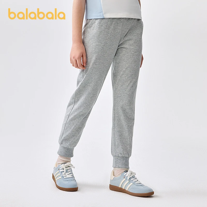 巴拉巴拉女童裤子儿童休闲裤2025夏装新款中大童速干运动洋气长裤