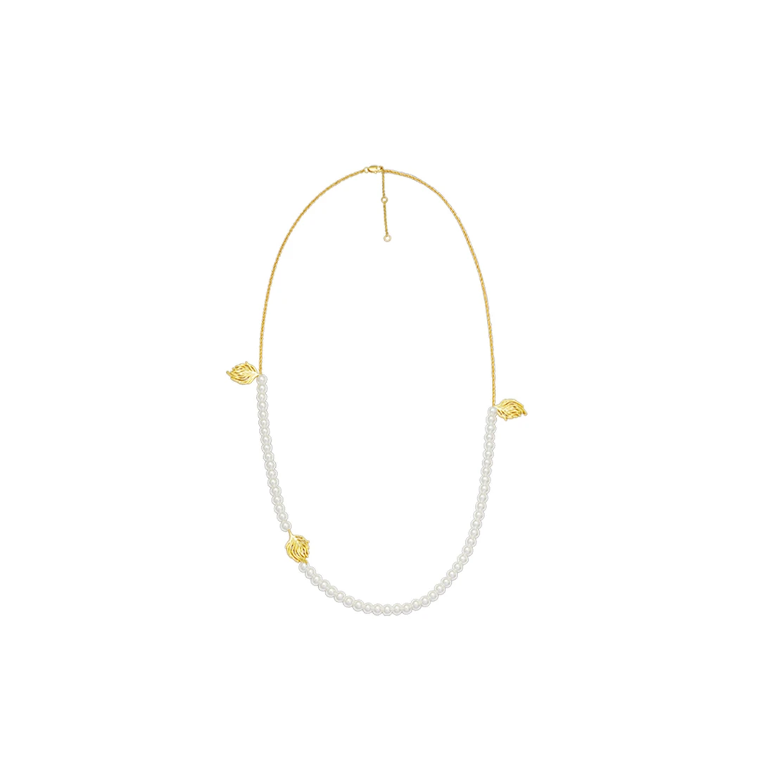 铜合金合成锆石项链 ChillTalent曳鳞波项链手工抛光肌理质感时尚