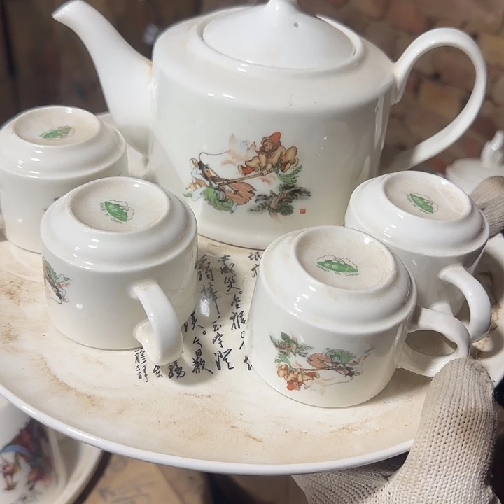 库存微瑕多空茶壶一套容量500毫升