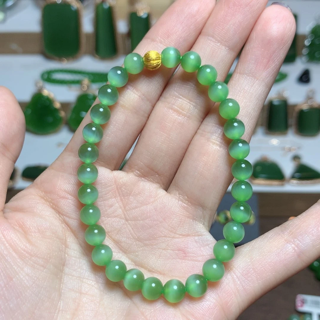 和田玉（碧玉）手链未镶嵌