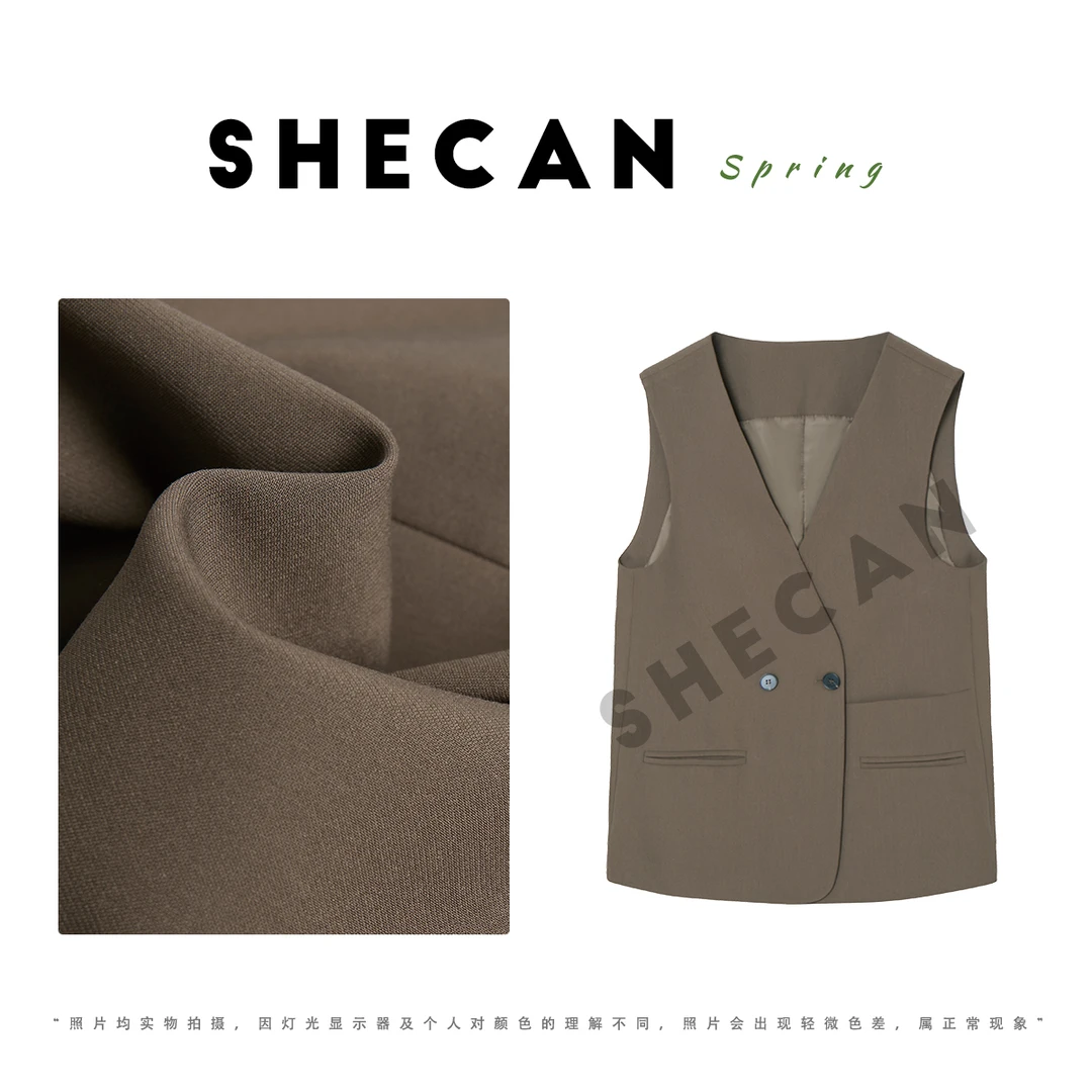 SHECAN【解构】春季新款马夹时尚宽松百搭5CAC5477