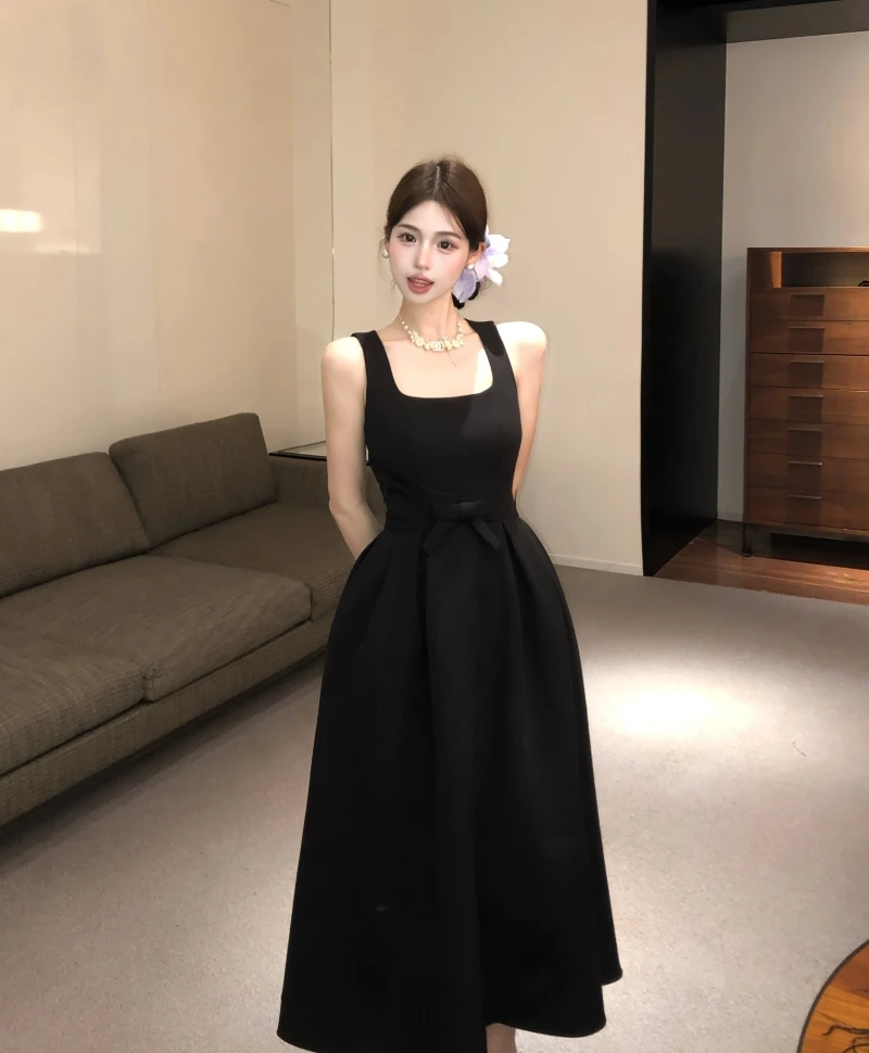 【人生神裙】2025夏季时尚新款气质纯欲仙女风长款优雅宴会穿连衣裙
