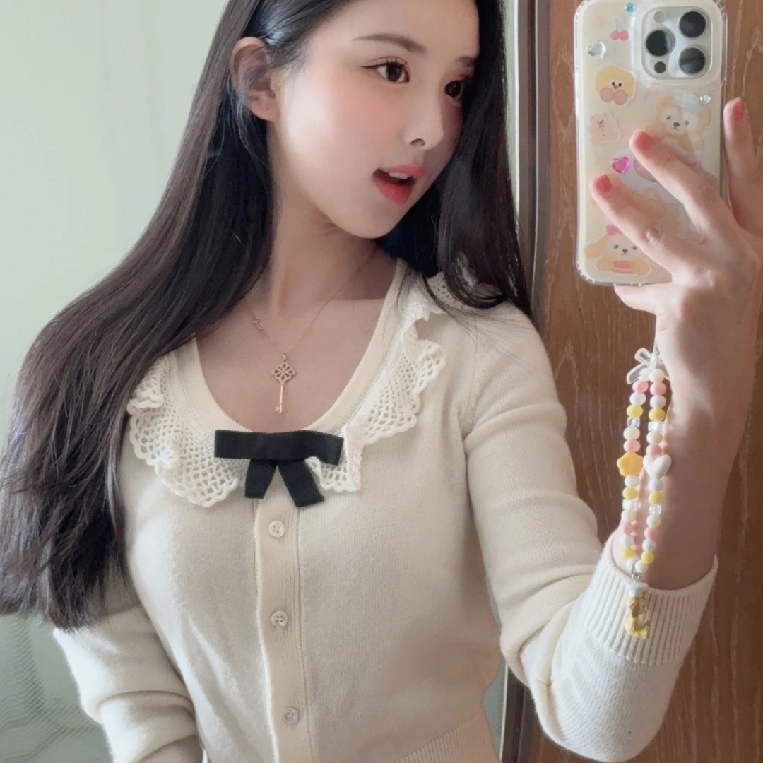 未使用 MIU MIU/缪缪 A100521/甜美公主风针织开衫/38码
