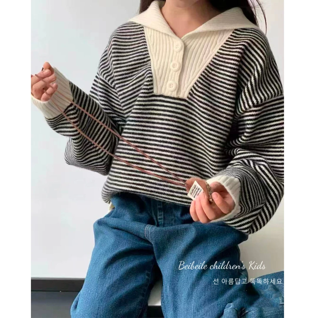 女童毛衣2025新款儿童韩版针织衫中大童女孩秋冬装上衣洋气打底衫