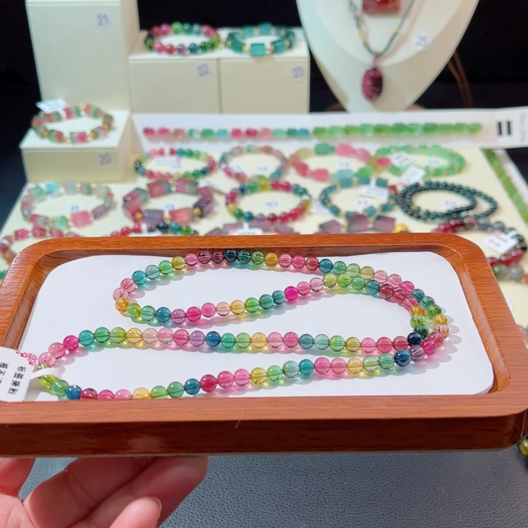 碧玺手串未镶嵌手串