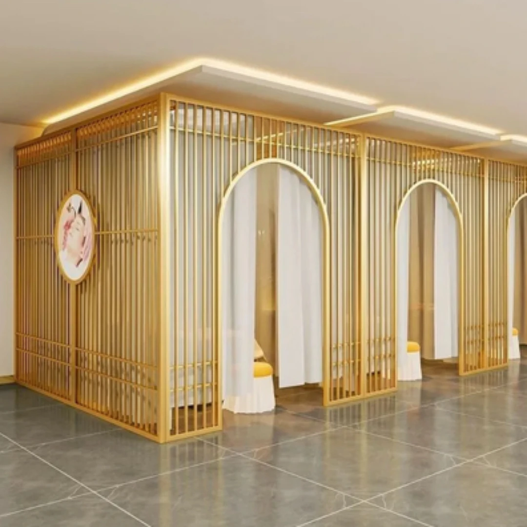 美容院屏风隔断遮挡美甲店包间神器铁艺房间隔间头疗足浴简易分隔