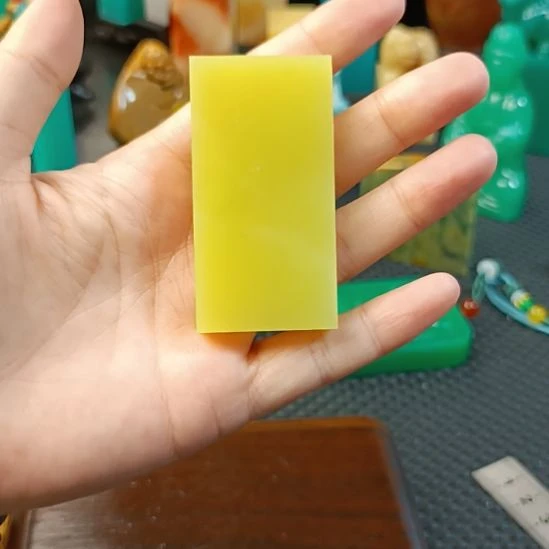 印石寿山石艾叶绿扁章