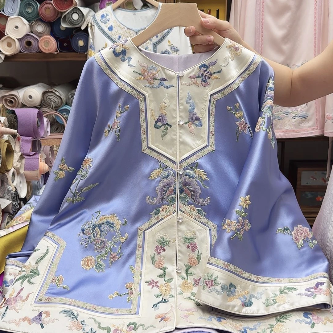 苏绣太太服9胸围116衣长64