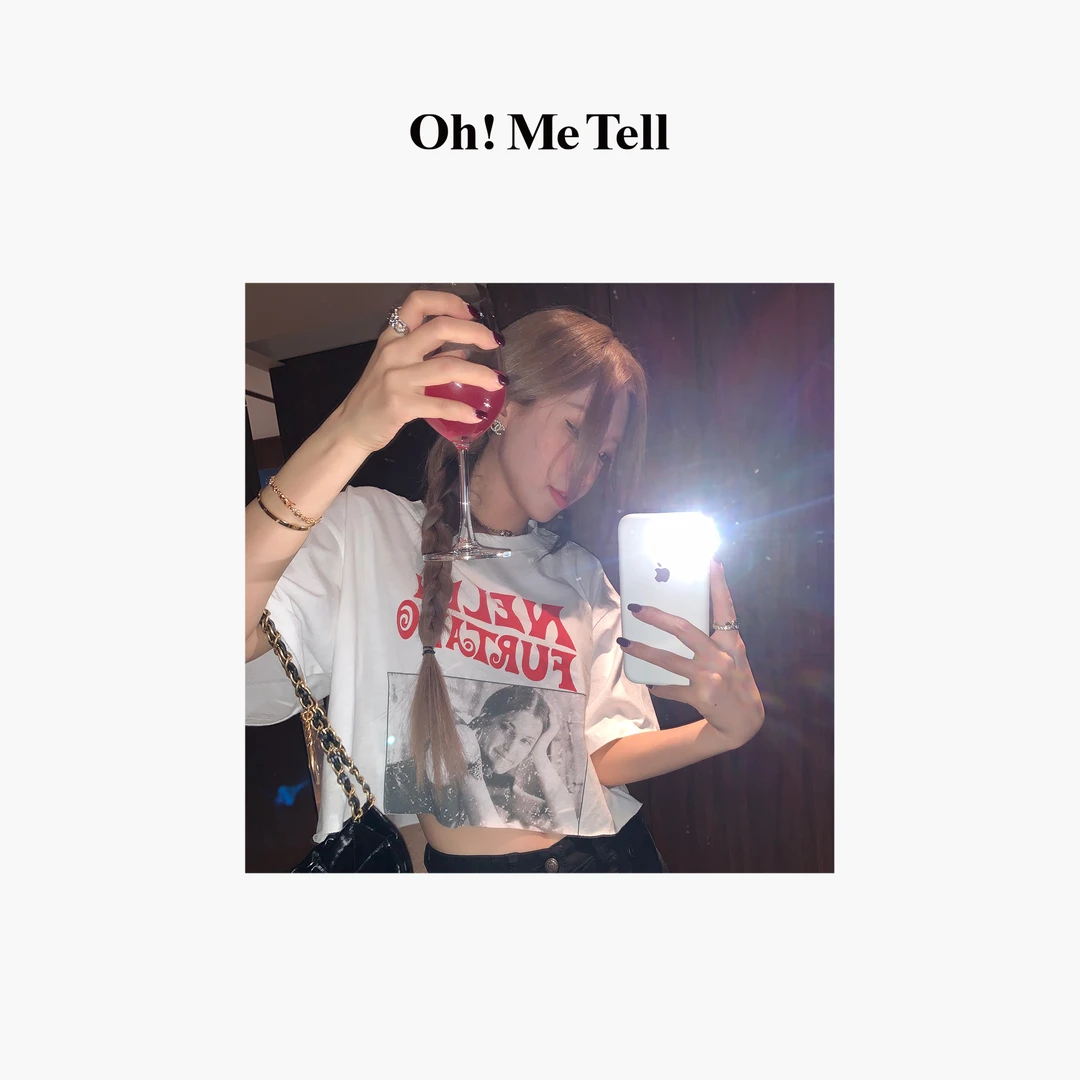 Oh！Me Tell【必入！！！ROSE同款】水洗做旧复古印花宽松圆领短袖T恤女