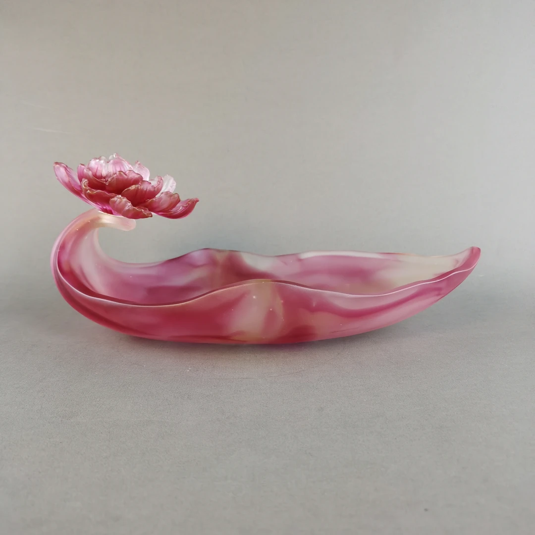 古法琉璃《花蕊果盘》收纳盒高档餐桌客厅装饰工艺琉璃正品厂家直销