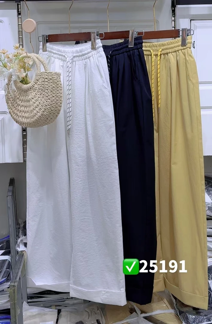 红衣俏家松紧腰抽绳休闲裤25191