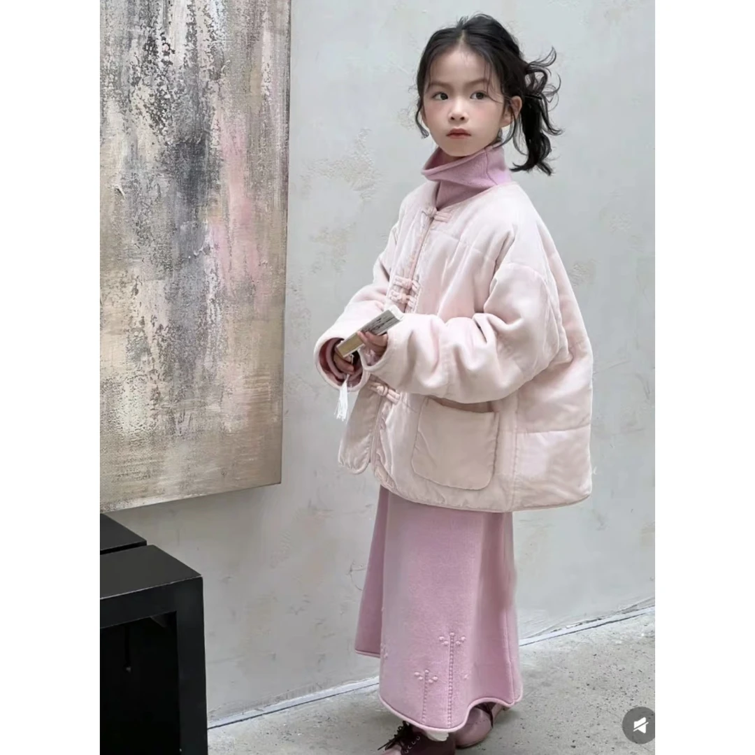 NY24QA7581新款女宝国风粉色外套