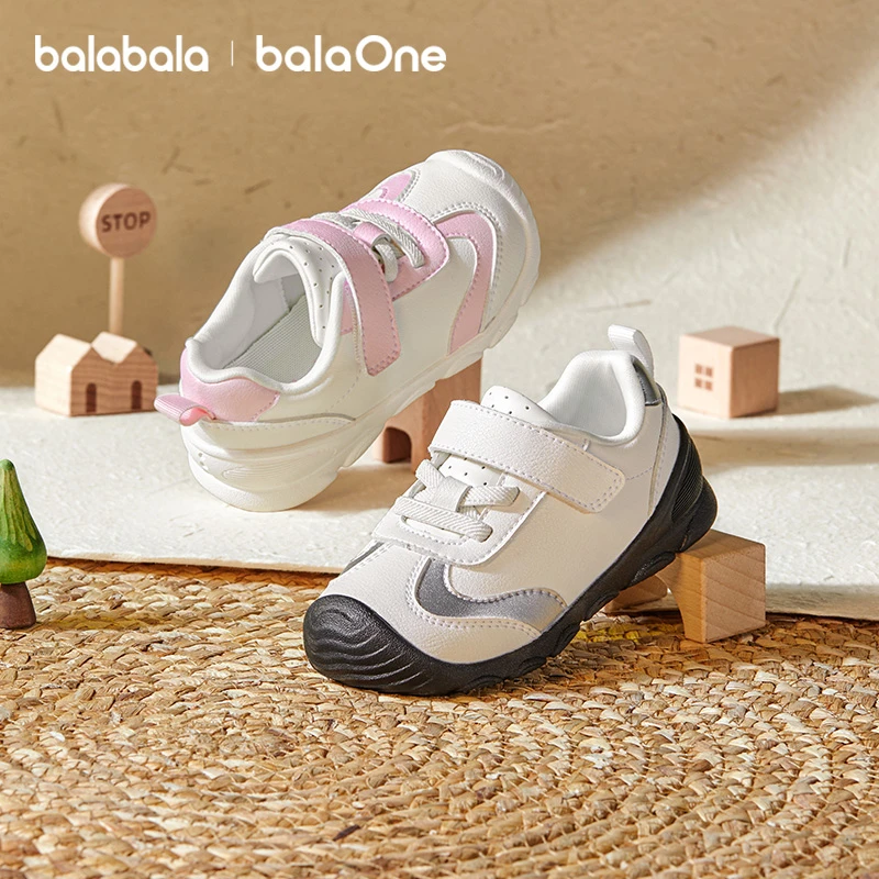 巴拉巴拉宝宝学步鞋婴儿童鞋男童女童鞋子秋冬2025新防滑鞋子撞色