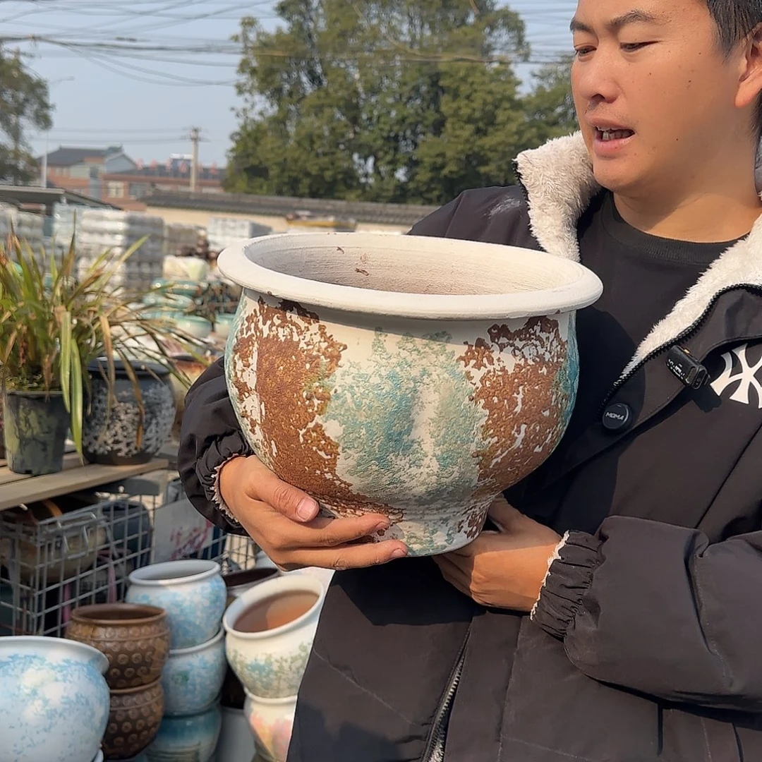 花盆紫砂王老板花盆1230-655高28口30