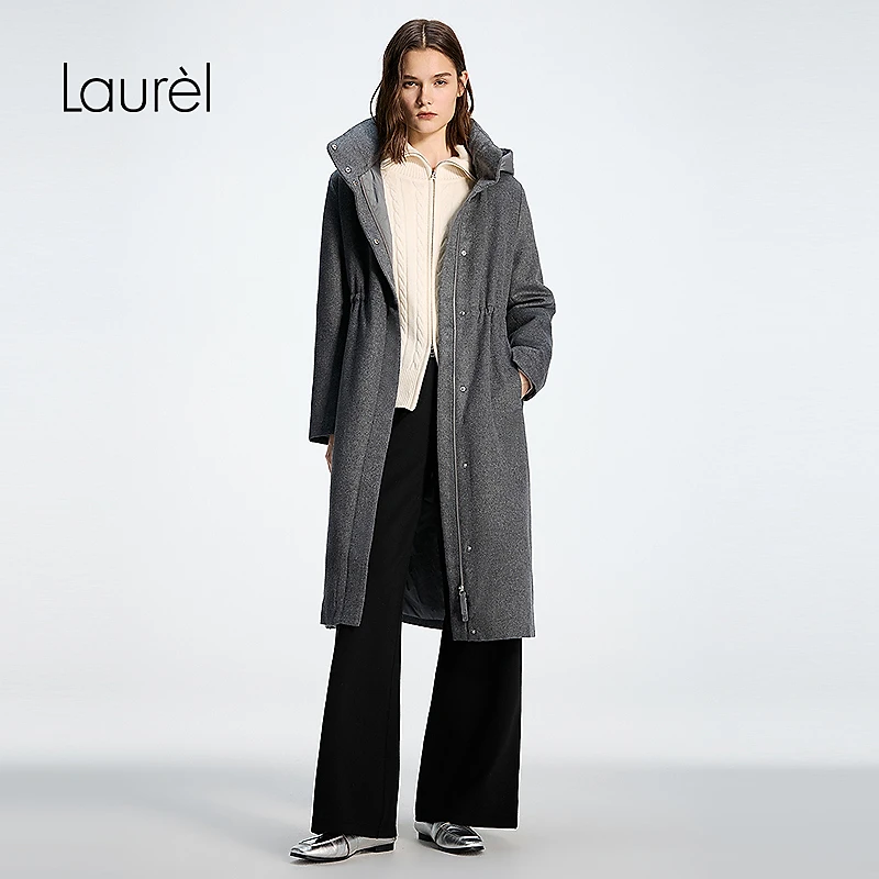 Laurel劳芮25秋新款高领长款羽绒服LWD366L04100