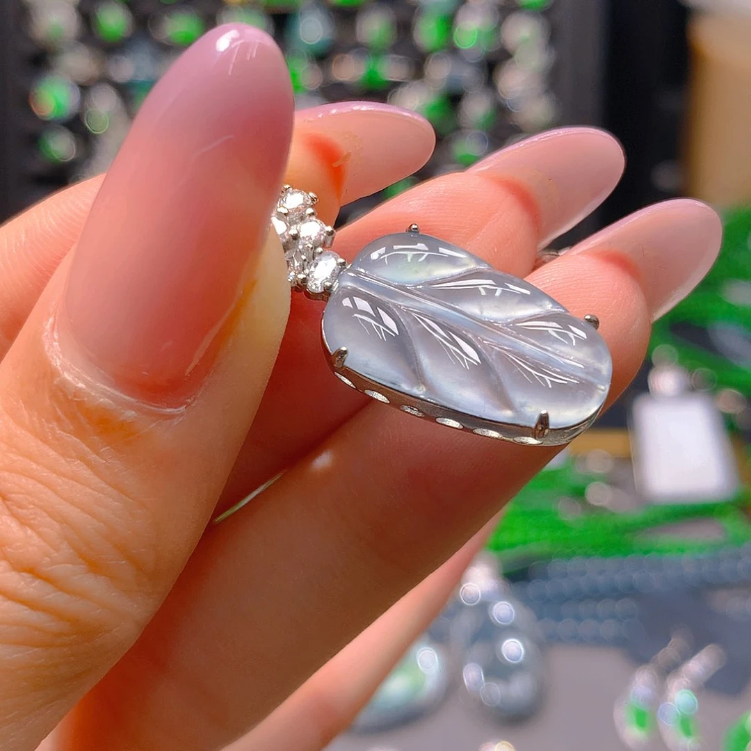 翡翠戒指未镶嵌天然翡翠