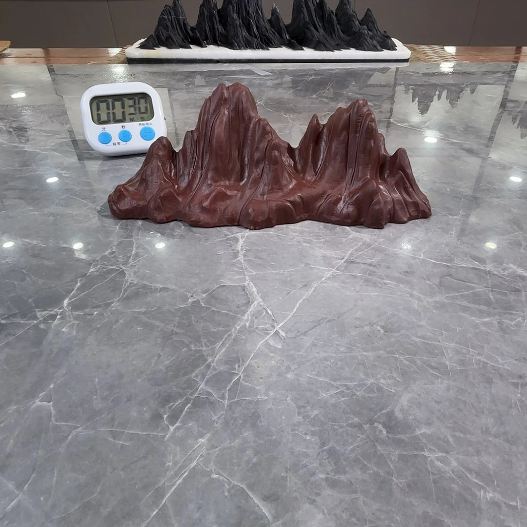 向***阳砖雕灵璧石雕刻山峰摆件