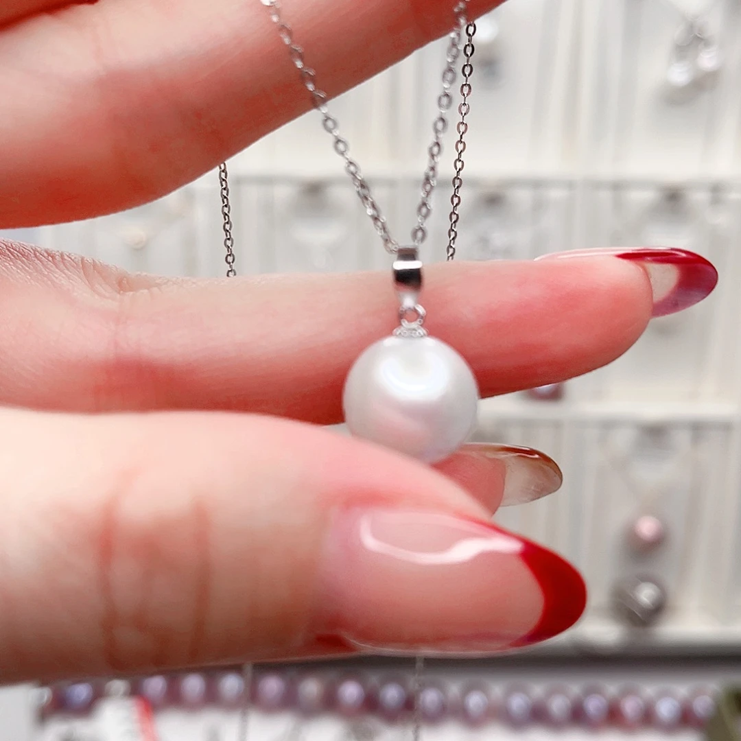 银S925镶嵌吊坠(不含链)淡水珍珠