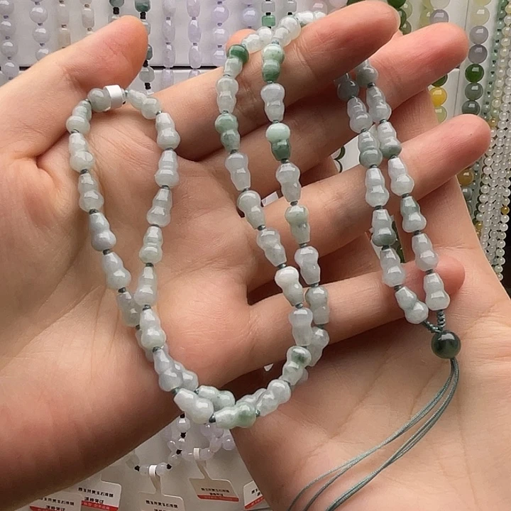 翡翠未镶嵌颈饰项链