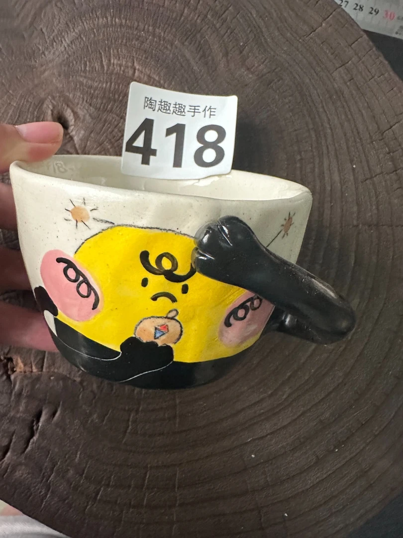 418手工手绘高温釉下彩