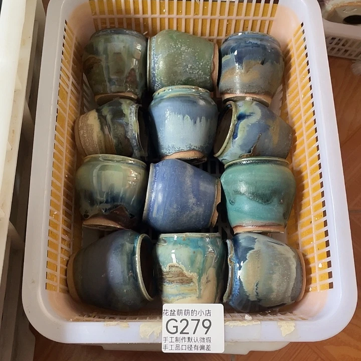 紫砂花盆279微瑕品口径4厘米左右口不圆