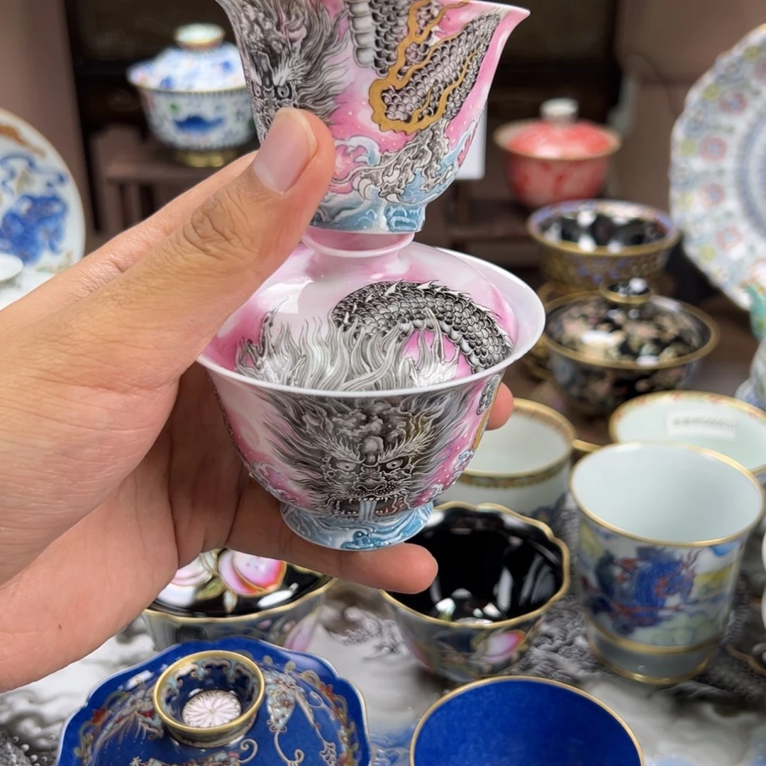 夏***夏瓷片景德镇手工手绘陶瓷
