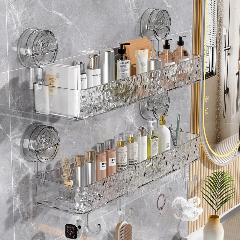 吸盘置物架免打孔壁挂式卫生间浴室洗澡洗手间洗漱台厨房收纳盒子