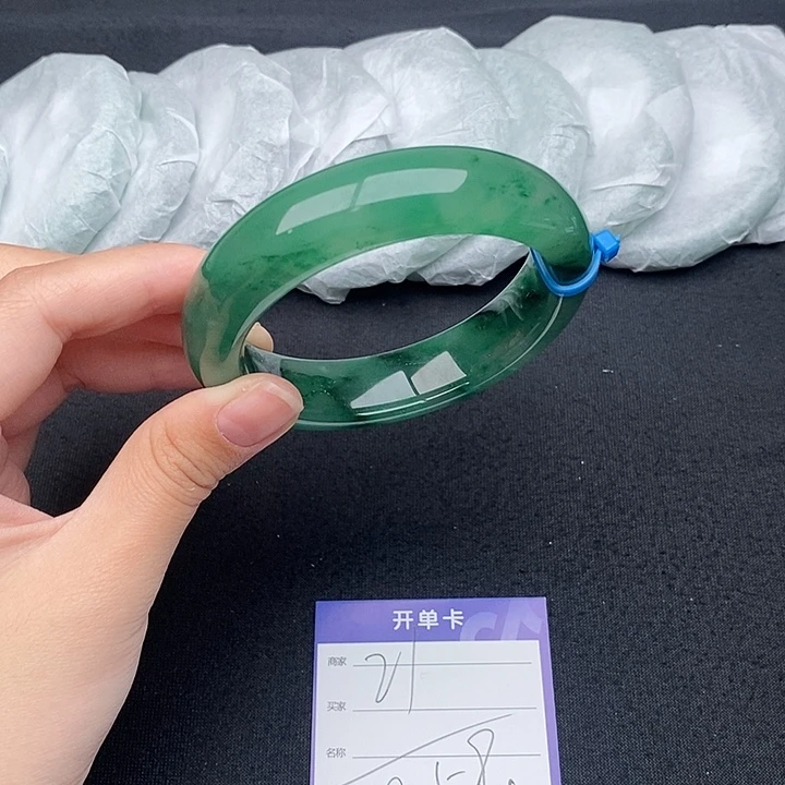 竹牌天然A货非洲翠手镯21