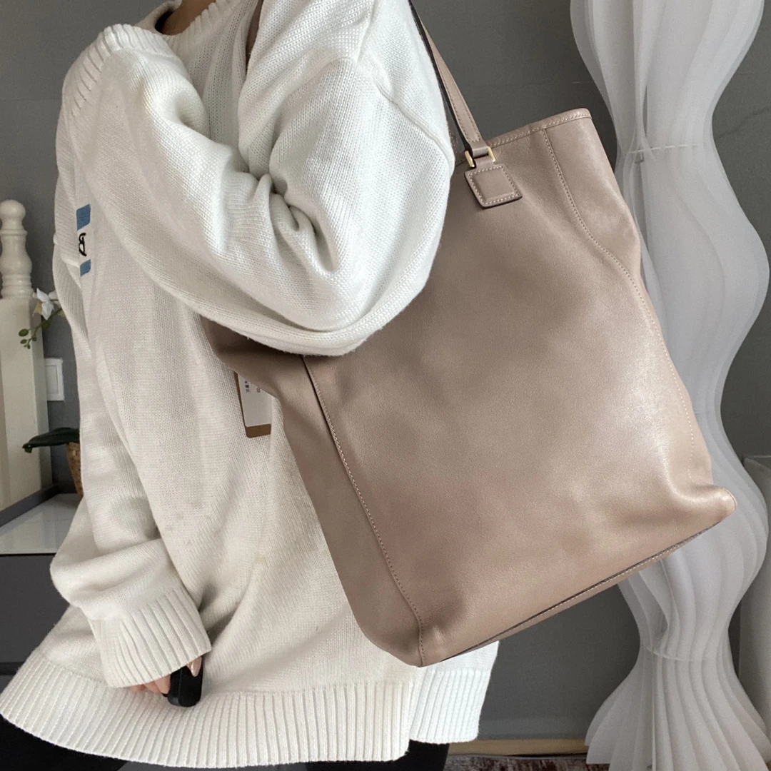 95新 LOEWE/罗意威 【可】奶茶色琴谱托特 00 1223