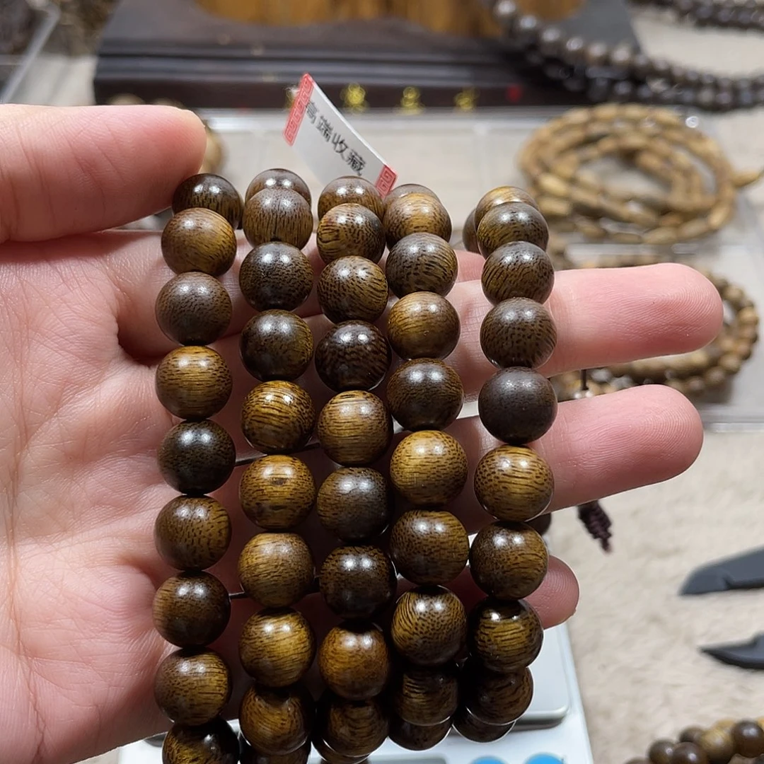 祈***沉香手串越南芽庄白棋楠