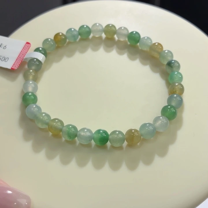 翡翠未镶嵌手链冰胶多宝卡6