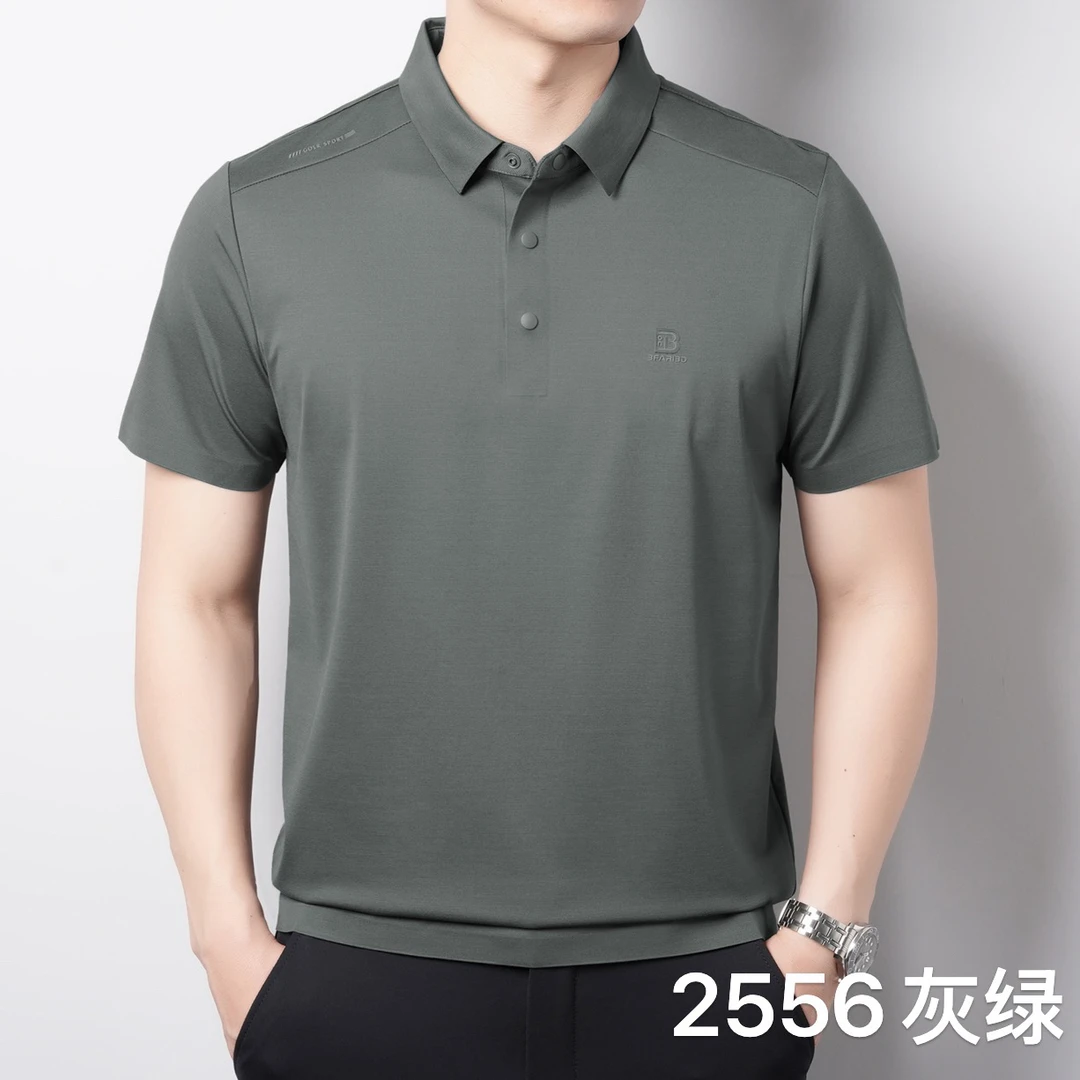 商务款翻领短袖T恤2556