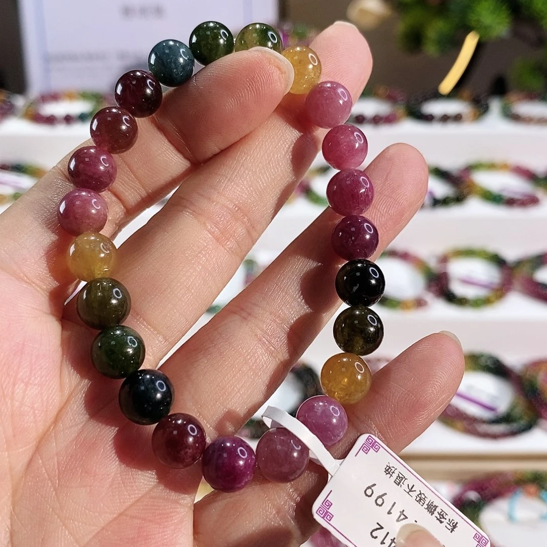 手串碧玺未镶嵌G2412素圈颜色微差