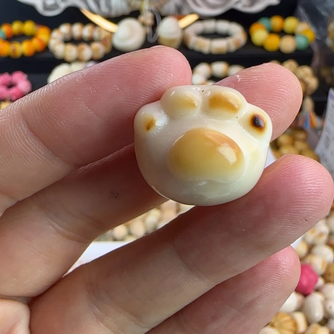 菩提根/象牙果吊坠微瑕疵炭猫爪6颗