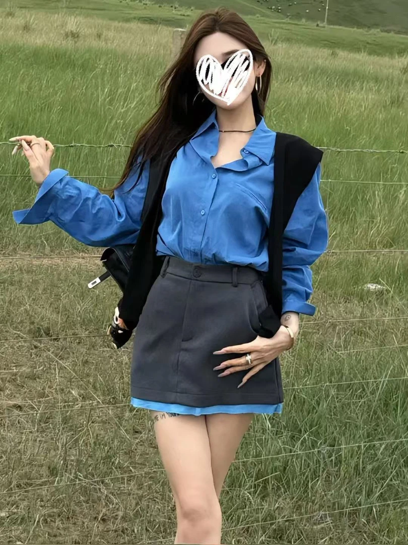 大码女装秋季新款休闲风慵懒风INS风时尚套装轻熟风街头风