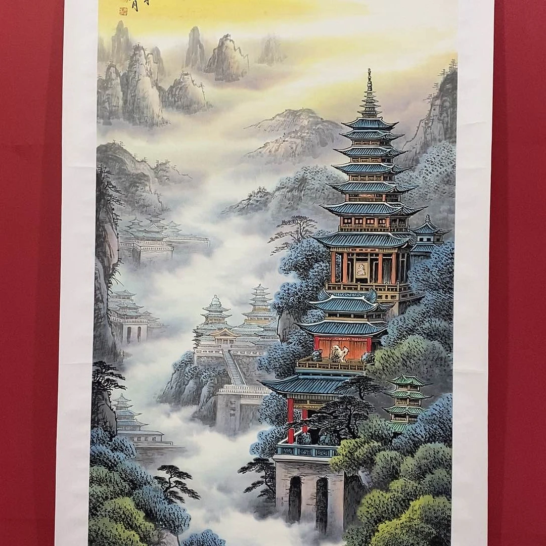 国画李庆友四尺真人真品