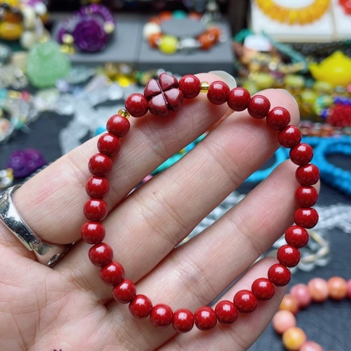树脂制品72号红色手链