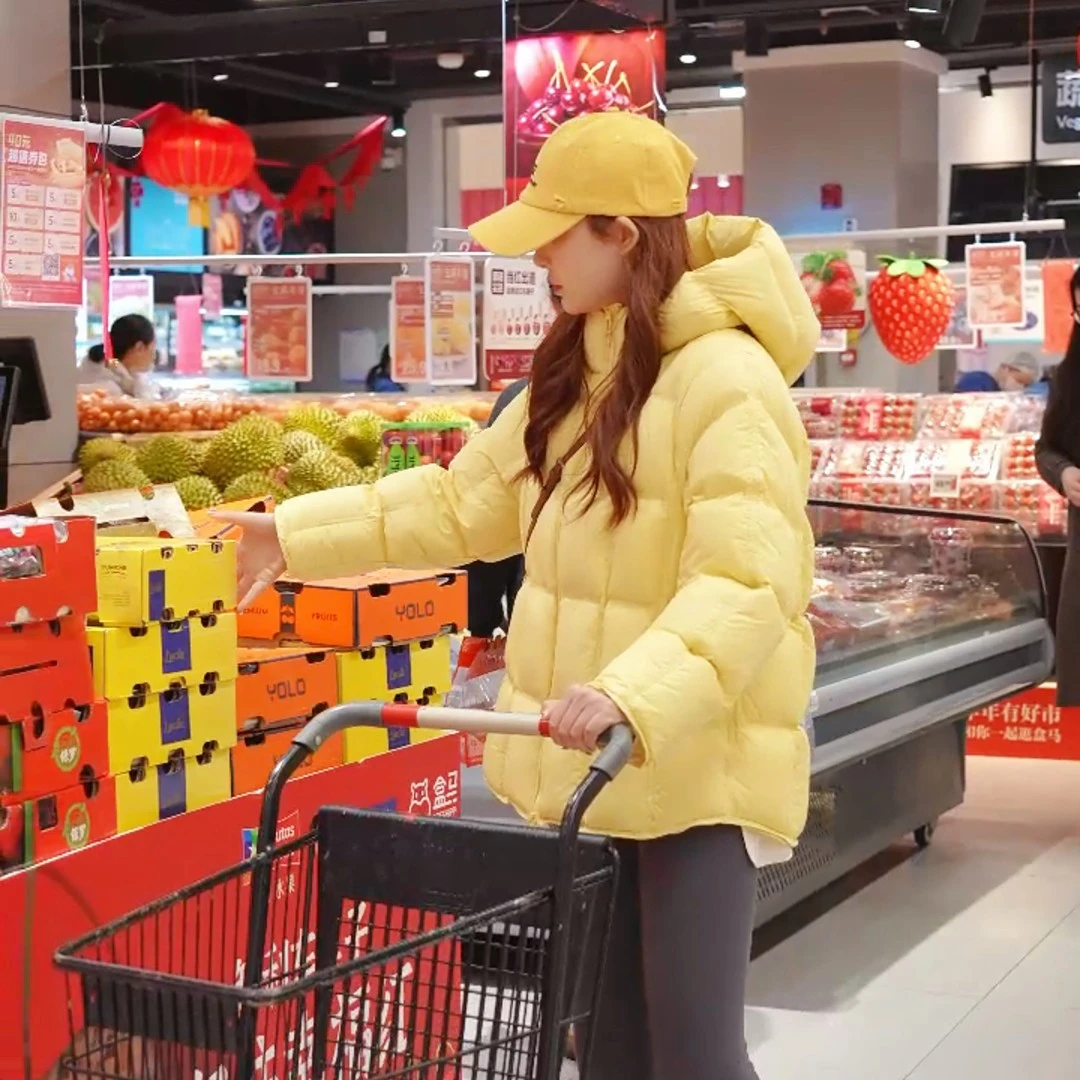 【高小涵】2025新款95绒子白鹅绒羽绒服时尚休闲6666