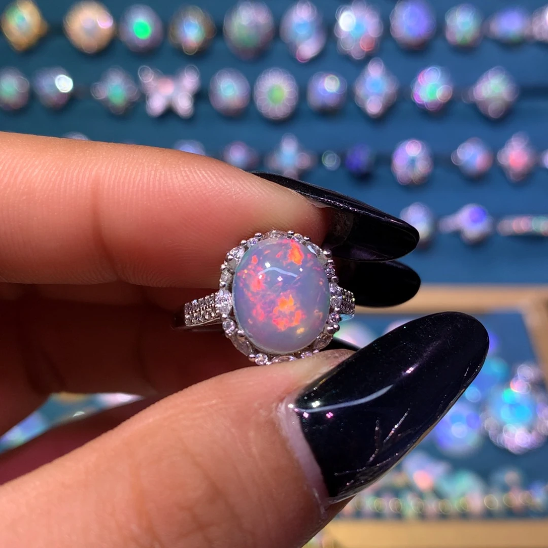 欧泊银S925镶嵌戒指款