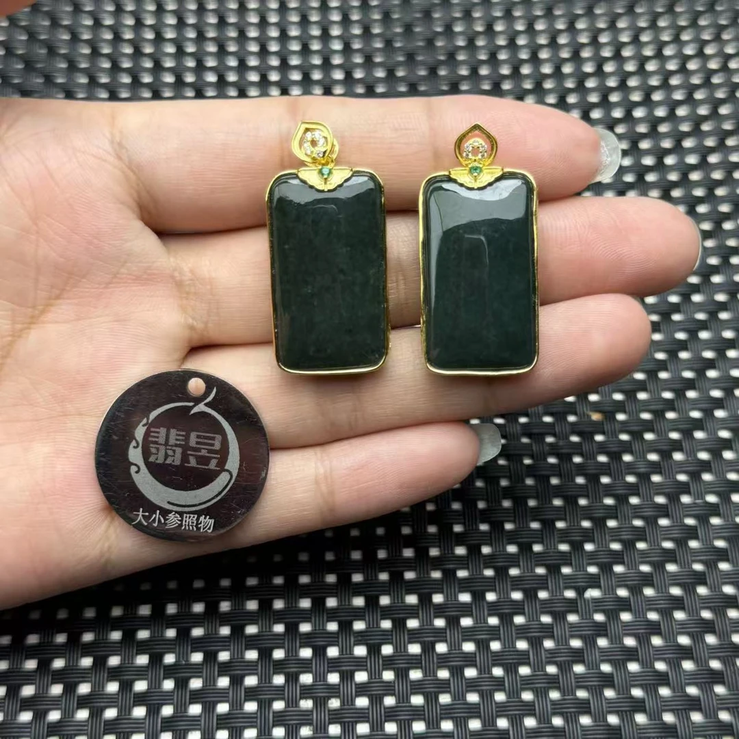 翡昱-B1-31776-和田玉吊坠S925银镶/约27*16*7*/-多样性发其一-C