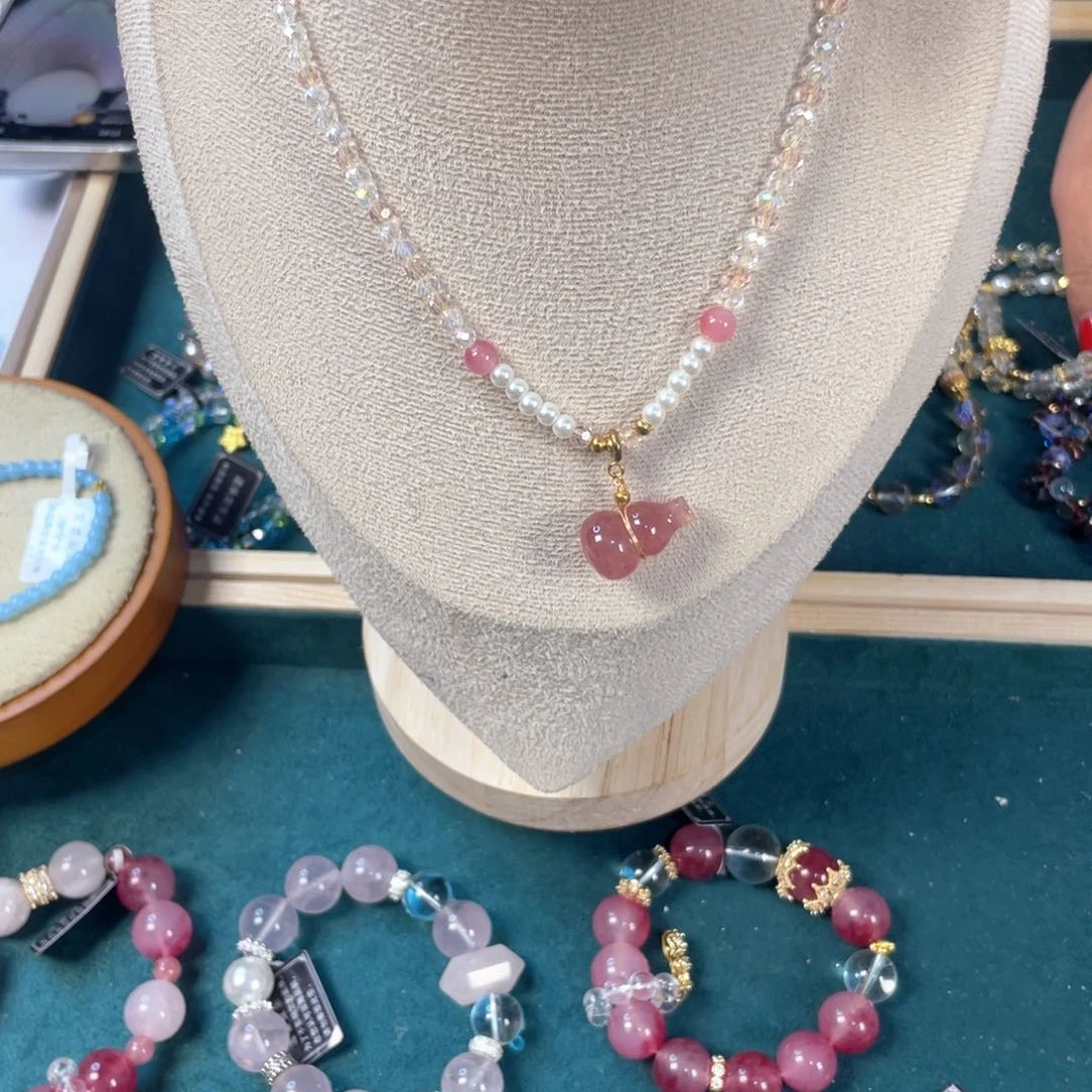 水晶手链银S925镀金镶嵌