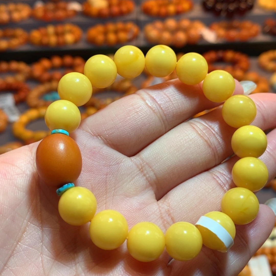 【闪购商品】手串蜜蜡未镶嵌涂**乐蜜蜡手串