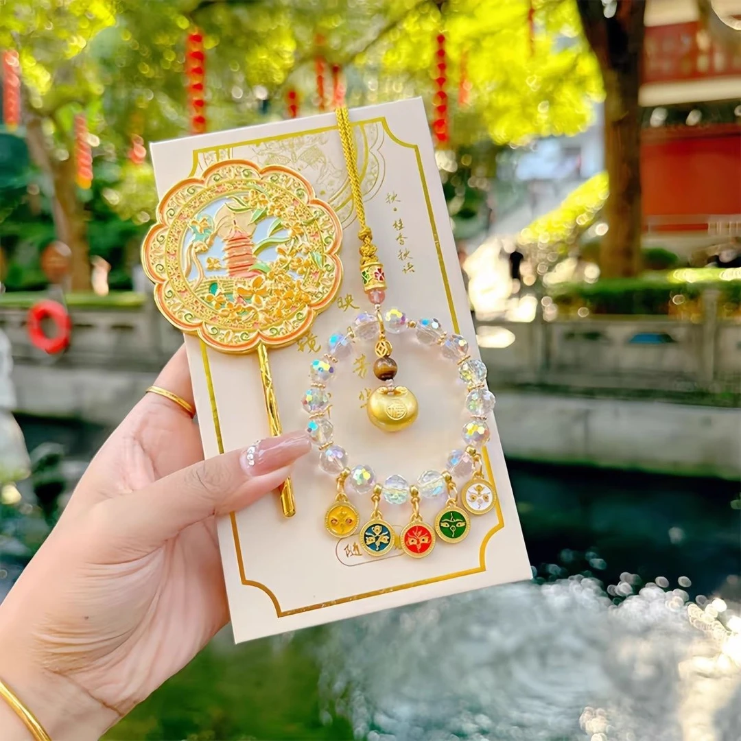 新款炫彩水晶汽车挂件包挂饰五路财神一车载饰品车内装饰摆件