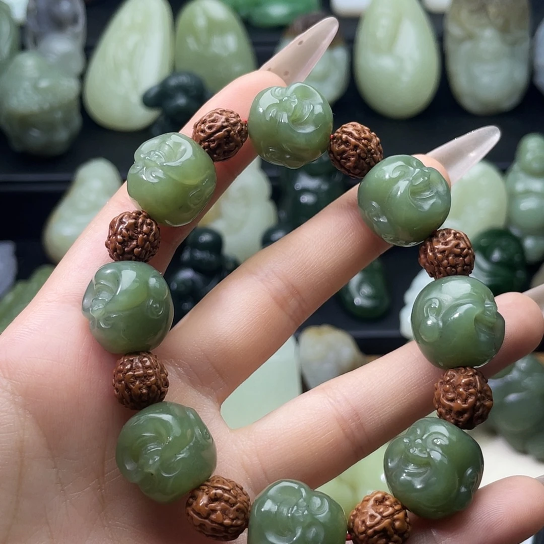 和田玉未镶嵌手串