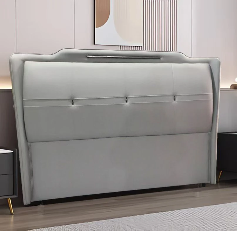 2025新款高端大气时尚简约软包落地软包床头可定制轻奢大床家用