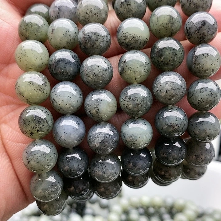 【闪购商品】手链未镶嵌和田玉12圆青花拍一发一