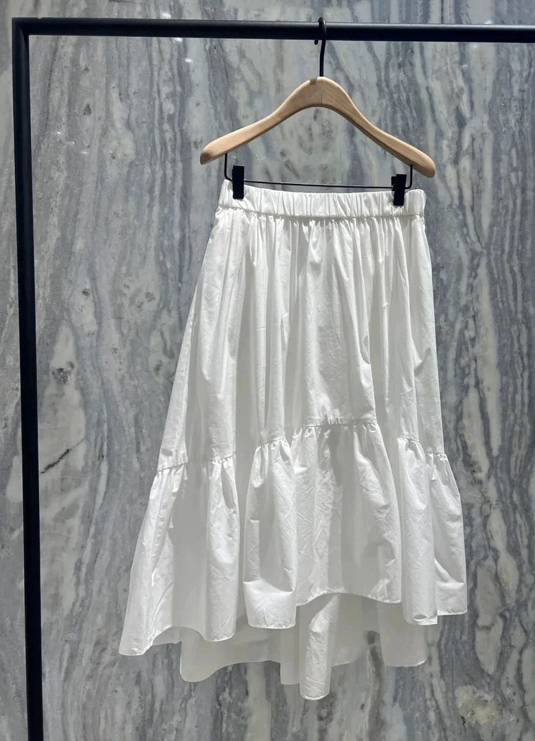 特清！【现货】MO爆款25春新品运动风松紧高腰不规则塔裙半身裙MBE