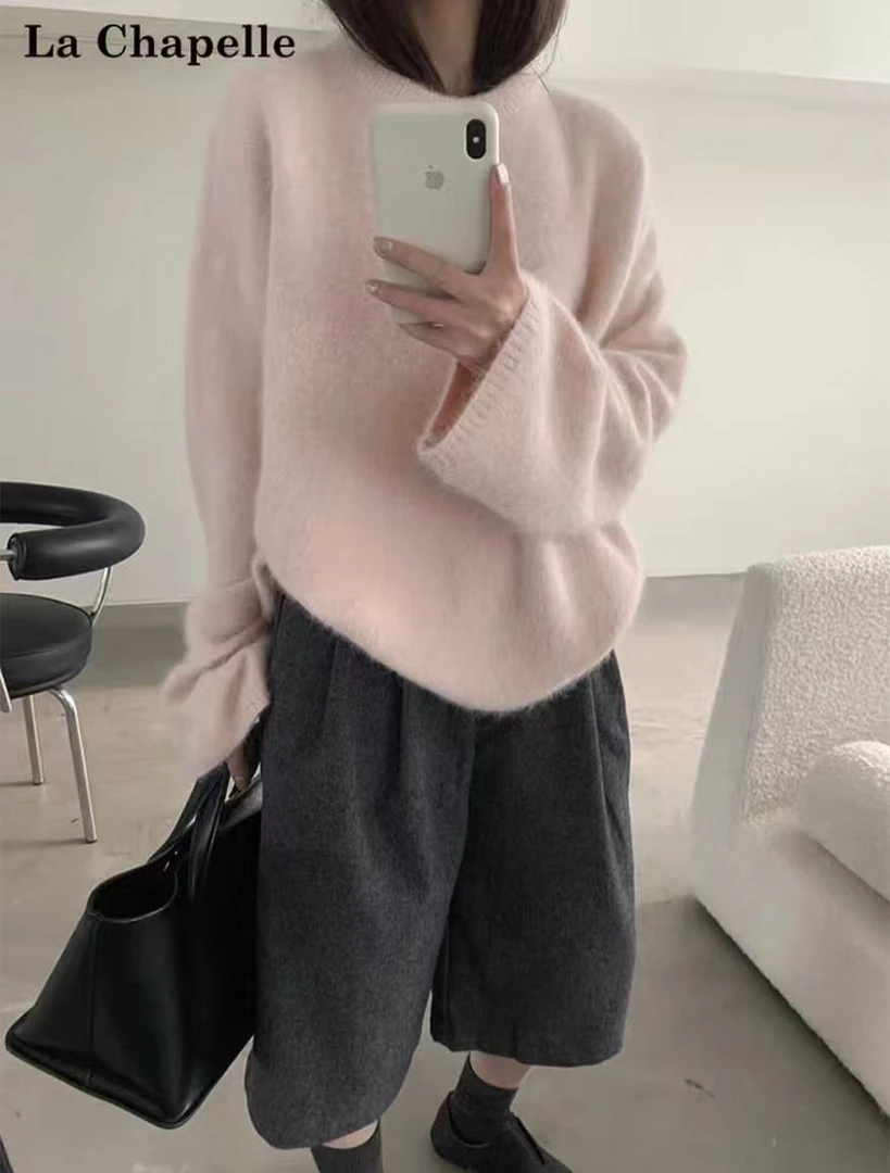 【鑫绒毛衣】 休闲风针织常规女慵懒风毛针织衫套头毛衣上衣F006