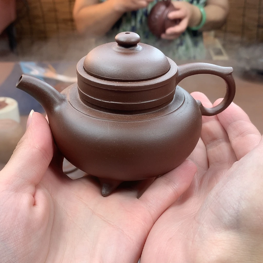 茶壶紫砂古卣傲雪 紫泥 180cc 周宜君