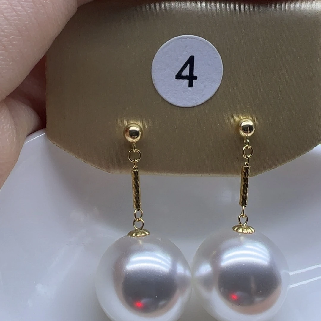 耳饰淡水珍珠18K金镶嵌